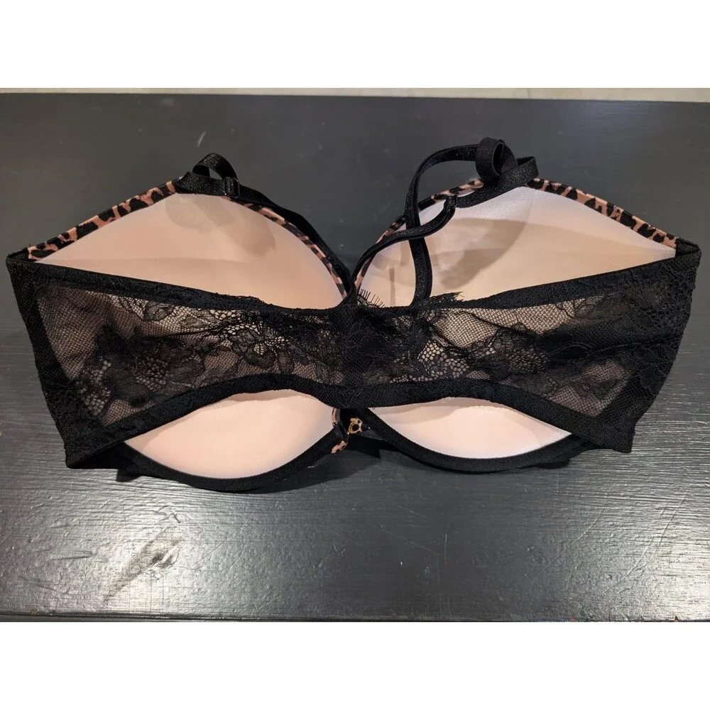 VICTORIA'S SECRET VERY SEXY Strap Push Up Bra 38DDD front close underwire NWOT